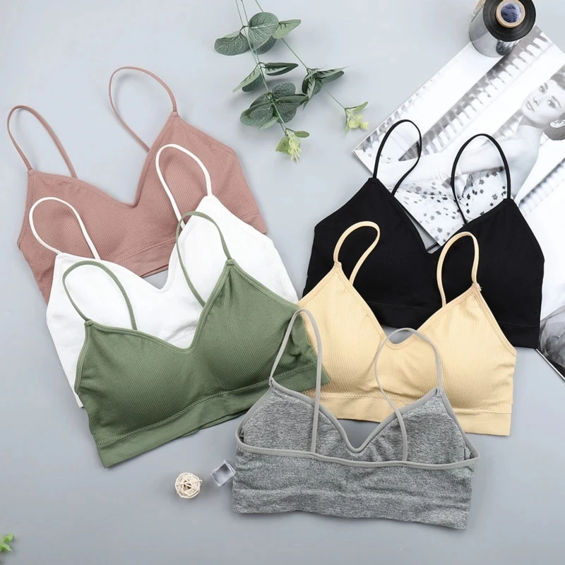 High Elastic Bra Women Gathering Bralette Push Up Bra Summer Anti-light Korean Style Wild Bra Tube Top Sexy No Rims Lingerie