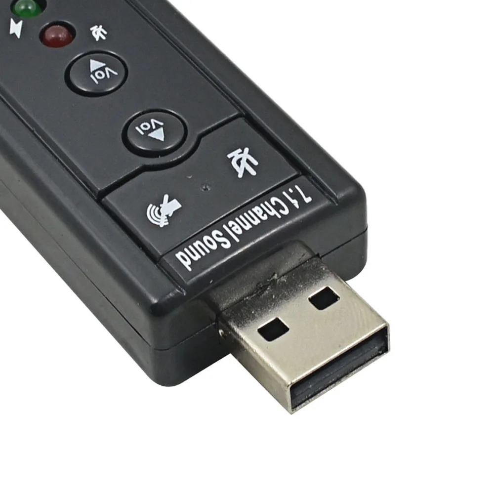 Внешняя звуковая карта TISHRIC с USB 7 1 каналов 3D разъем 3 5 мм микрофон интерфейс для