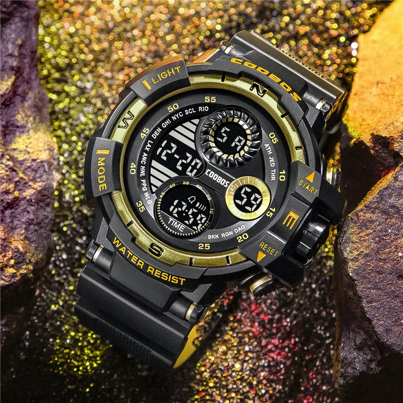 Роскошные мужские спортивные цифровые наручные часы с креативным маленьким