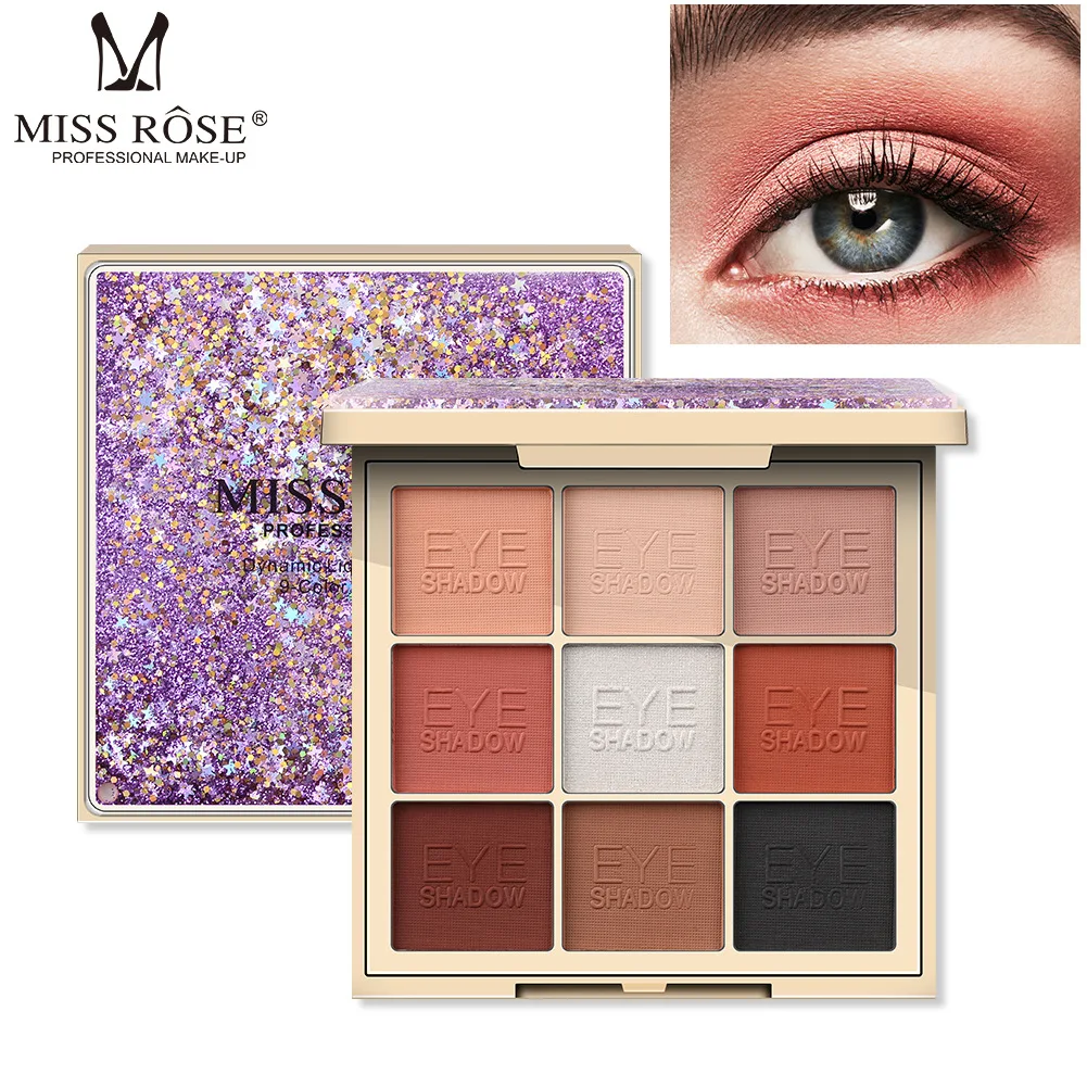 

MISS ROSE Иллюзия потока пески 9 Цвет глаз диск для теней девушка линия Ins земли Цвет Обнаженная матовая чистый красный тени для век диск для косм...