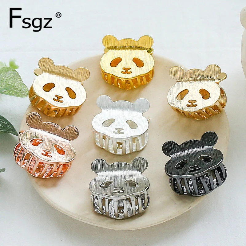 

Concise Metal Hair Crabs for Women Cartoon Bear Shape Metal Alloy Hairpins Gold Silver Hair Claw Clips Catching Hair Headwear