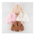 Зимняя шапка для маленьких девочек и мальчиков детская шапка с кроличьими ушками Осенняя Корейская милая фотография для новорожденных реквизит теплые кашемировые аксессуары