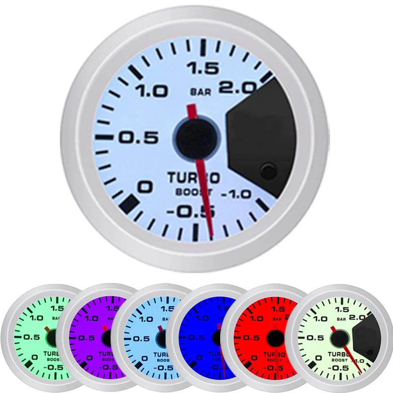 52 мм рефлекторный измеритель турбонаддува запасное серебряное автомобильное