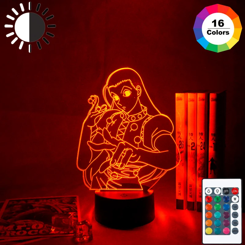 

Hisoka Kids Night Light Gift 3d Lamp Gadgets Led Touch Sensor Colorful Bedroom Nightlight Anime Hunter X Hunter Decor Light