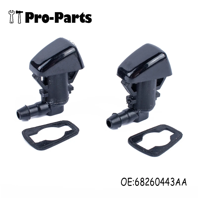 Форсунка омывателя лобового стекла 2 шт./лот 68260443AA для Jeep Grand Cherokee WK 2005-2011 55079049AA с