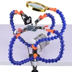 Настольная прищепка PCB подставка для паяльника 35x Лупа светодиодный светильник кой сварочная ручка гибкий рычаг паяльный сторонний инструмент