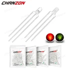 100 шт., светодиодная лампа 3 мм, двухцветная, красная, желтая, зеленая, общий анодкатод, рассеянный индикатор, 3 в, DIY DIP