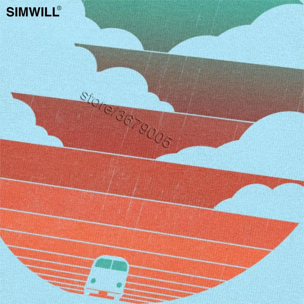 Винтажная футболка с рисунком автобуса на закате Классическая Повседневная