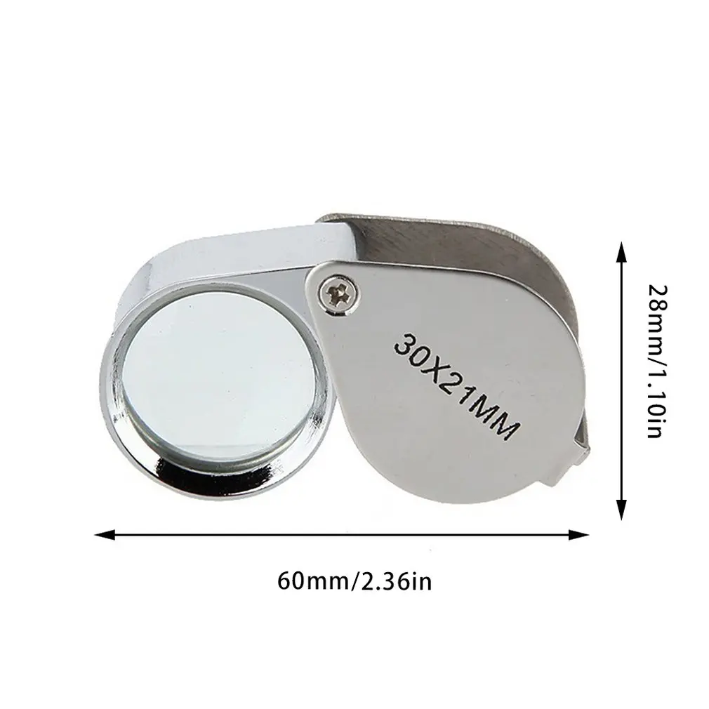 Лупа с оптическим стеклом 40x25 мм увеличительное стекло светодиодный светильник