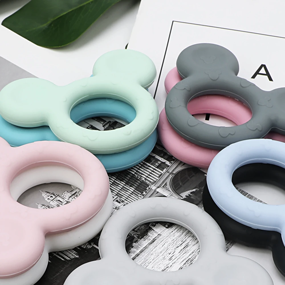 

TYRY.HU 1pc Mickey silicone Teether DIY Baby Teething Teether Toy Accessories Food Grade Cartoon Teether Nursing Gift BPA Free