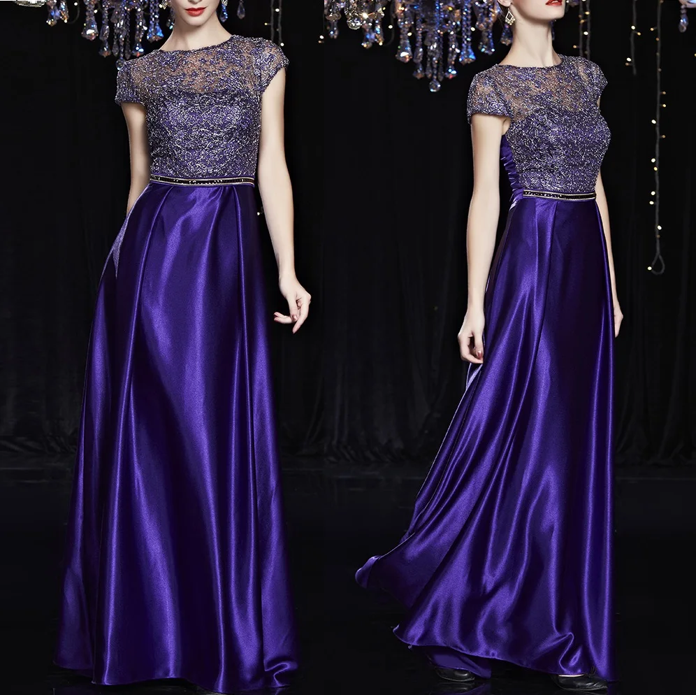 Женское вечернее платье для выпускного вечера сексуальное атласное длинное