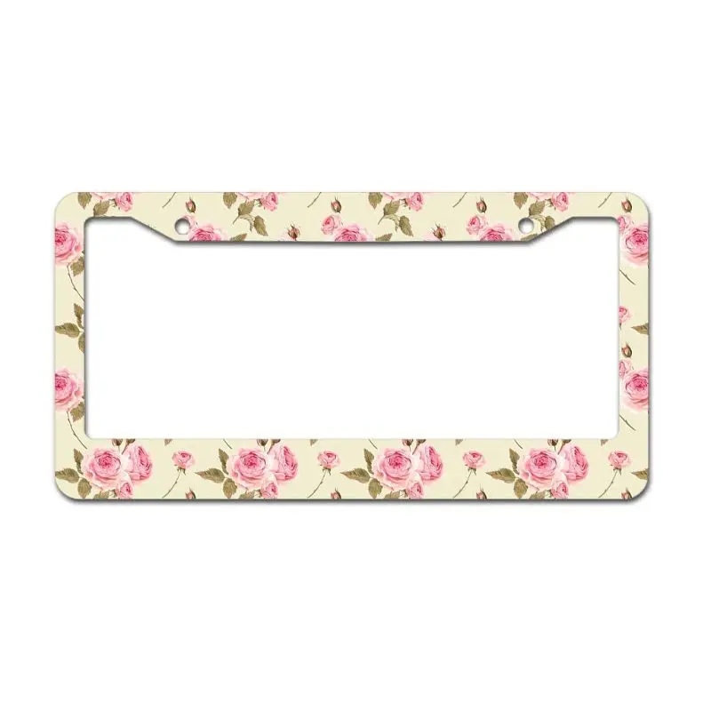 

Рамка для номерного знака Peceeta Plant Flower, 2 отверстия, 1 рамка, матовый алюминий, Универсальный американский держатель для бирок, белый 16x31 см ", ...
