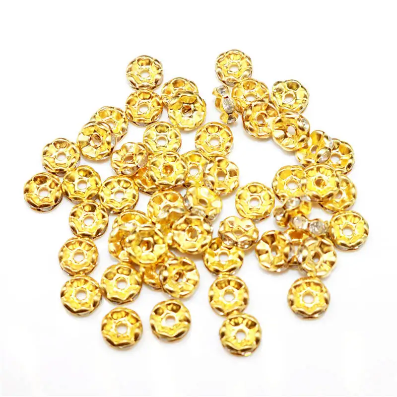 Бусины-Рондель с отверстием россыпью 6 мм 100 шт. отдельные бусины из горного