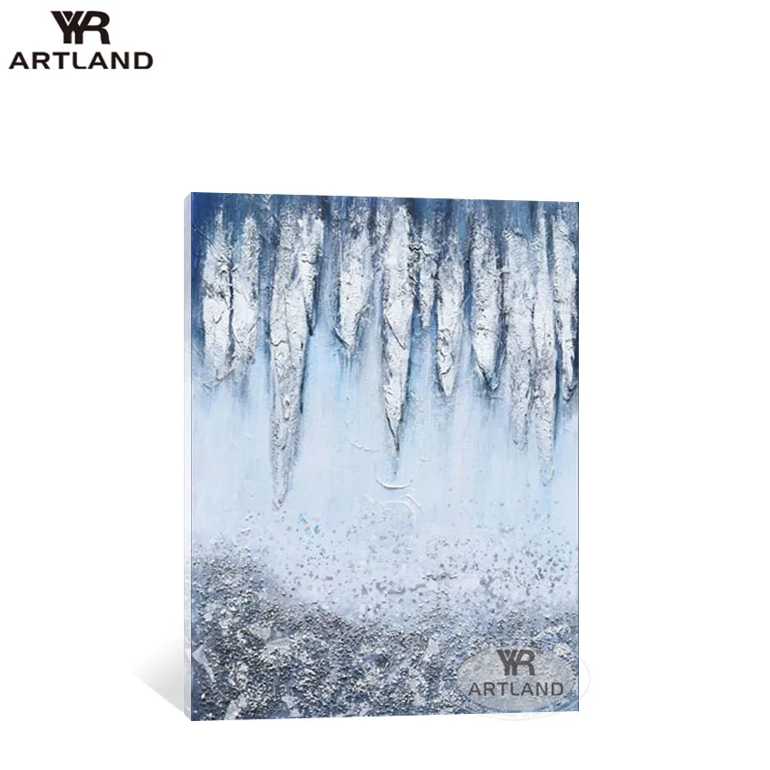 

Quadro абстрактная текстура льда, настенная живопись, ручная работа, холст, картина маслом, высокое качество, висячая картина для гостиной, вхо...