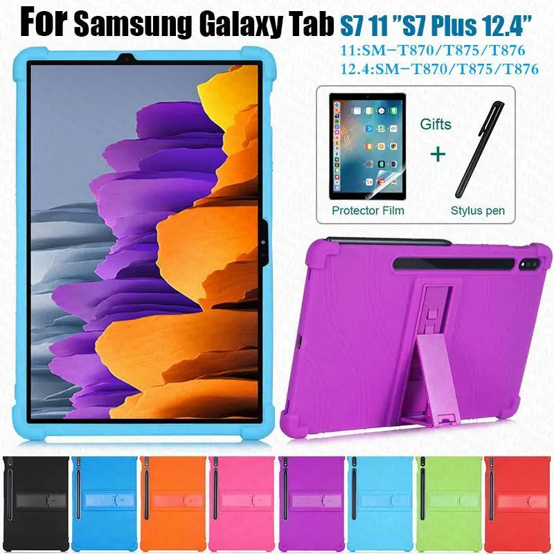 

Shockproof Kickstand Protective Case Cover For Samsung Galaxy Tab S7 S7 Plus 11"12.4" 2020 SM-T870 T875 TSM- T970 T975 Cover