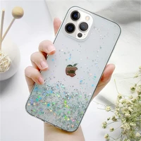 luxury bling glitter stars sequins clear phone case for iphone 12 11 pro max mini xs x xr 7 8 plus se 2 transparent soft %e2%80%8bcover