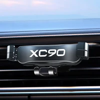 for volvo xc90 gravity car mount for mobile phone holder car air vent clip stand cell phone gps support laser engraved logo
