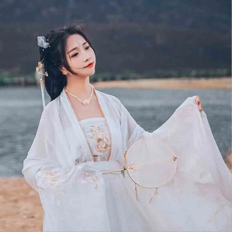 Большой размер Черный Hanfu Женский Китайский традиционный ханьфу фантазия