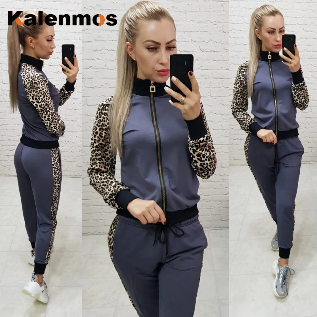 Спортивный костюм для женщин сезон осень-зима теплые спортивные толстовки на