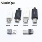 10 шт.лот YT2153 Micro USB 4Pin штекер ЧерныйБелый Сварочные данные OTG линейный интерфейс DIY кабель для передачи данных Аксессуары