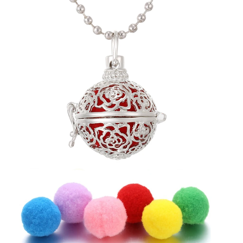 Новинка ароматерапия диффузор ожерелье ювелирные изделия винтажный цветок розы