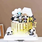 8 шт.лот кавайная резиновая панда деревенское свадебное украшение сделай сам Дети День Рождения вечерние ринка домашняя комната стол садовый декор фото реквизит