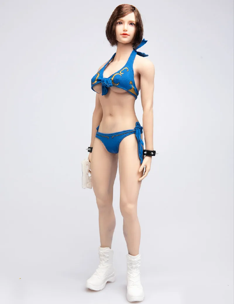 Estartek 1/6 сексуальный синий Chunli купальник для 12 дюймов Фигурка DIY