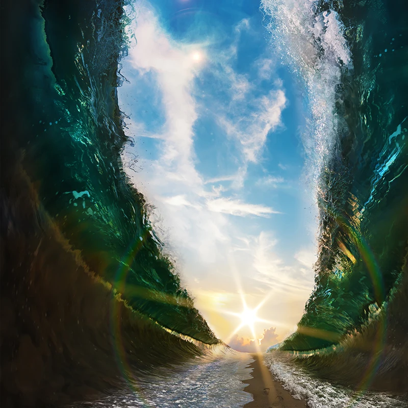 Nitree виниловый красивый пляж Морская волна Печать Фото Студия фотография фон