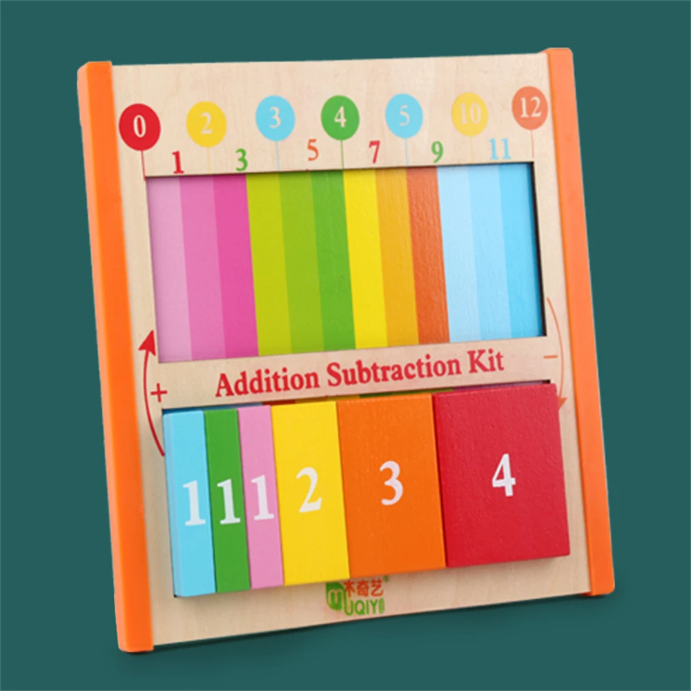 

Early Childhood Education Teaching Aids Children's Wooden Arithmetic Addition and Subtraction Learning Board Educational Toys