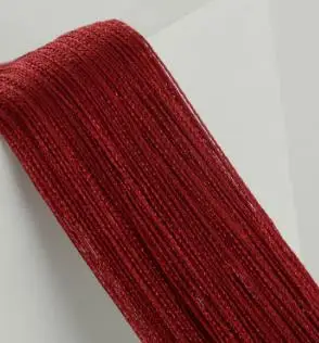 red wine DHL, 50 шт., Современная вспышка, блестящая кисточка, занавес для двери, 2x1 м, оконная занавеска для разделения пространства, подзор, домашний декор - Цвет: red wine