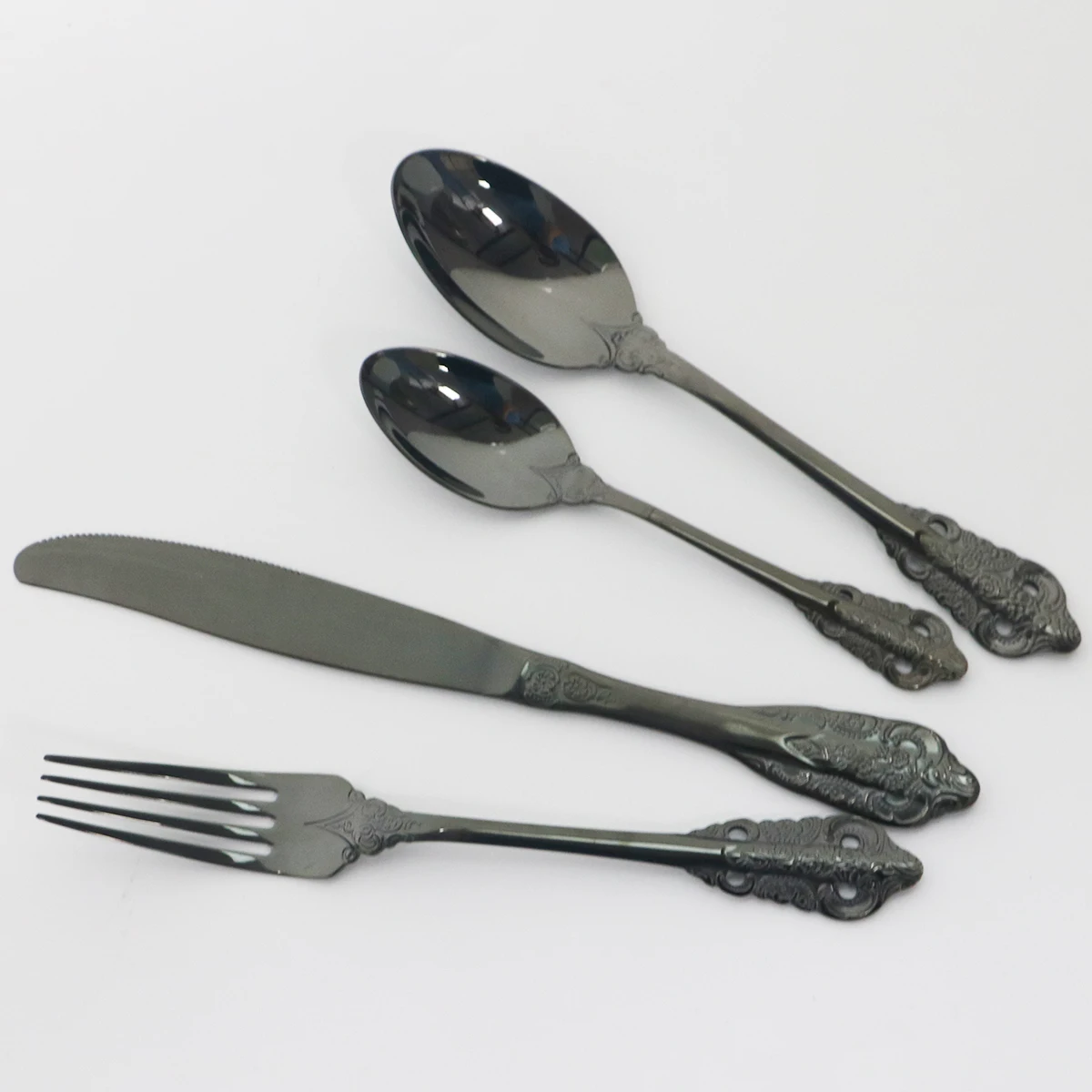 Красочные 18/10 столовые приборы из нержавеющей стали домашние вечерние