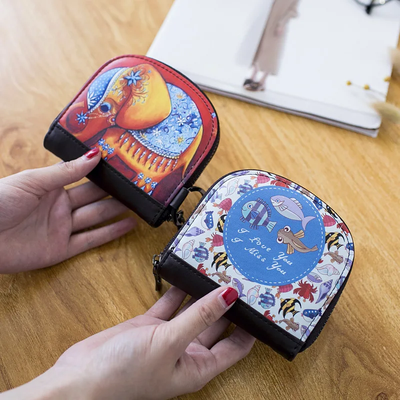 Маленький женский кошелек короткий милый клатч для девушек Миниатюрный