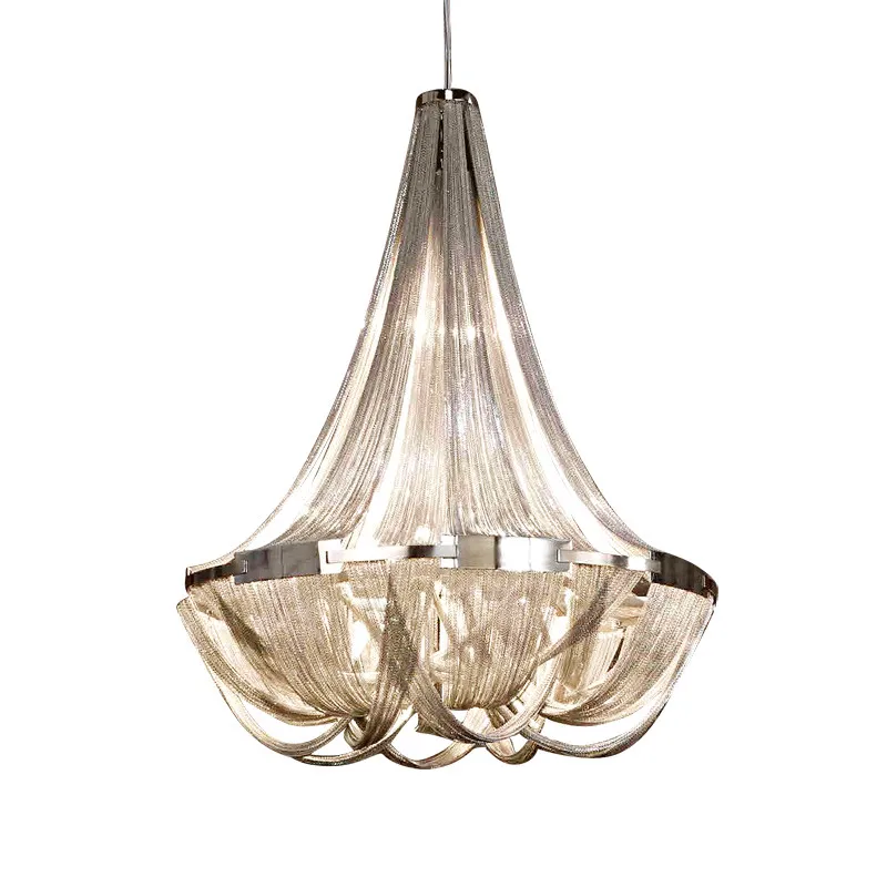 

Modern Luxury Chain Tassel Aluminum Fringed Pendant Lamp Aluminium Chain LED Pendant Light Post-modern Atlantis Pendant Lighting