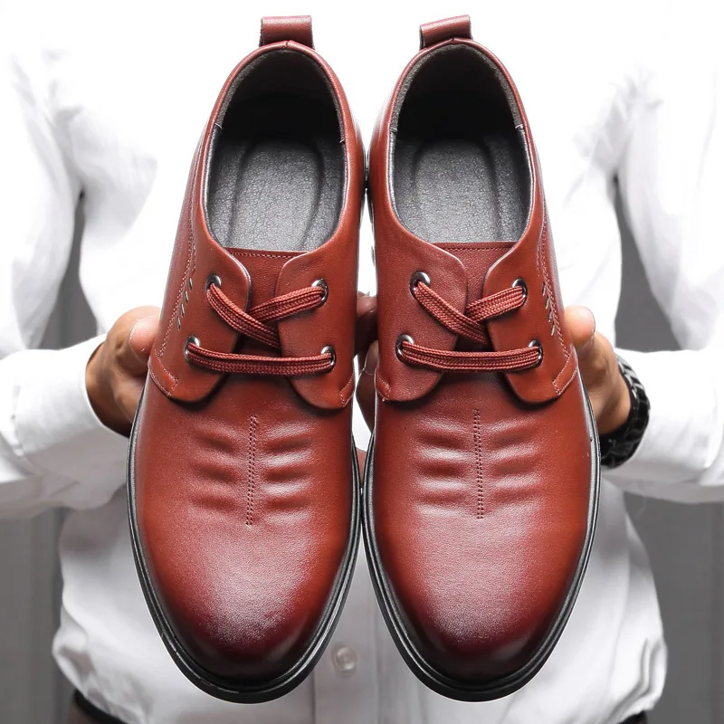 

2021 Handmade Leather Casual Shoes for Men Lace Up Men Leather Shoes Outdoor Men Walking Shoes Dress Shoes Zapatos De Hombre