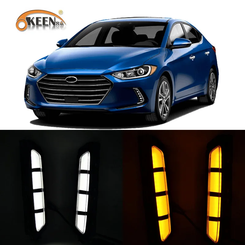 СВЕТОДИОДНЫЙ DRL для Hyundai Elantra 2 шт. 2019 2020 AVANTE светодиодный дневные ходовые огни