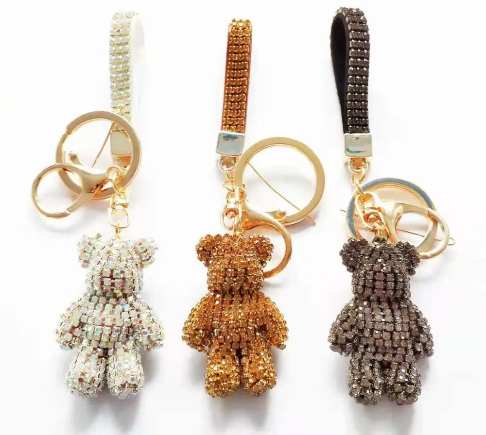 

5pcs alloy bear keychain for women DIY jewelry accessories