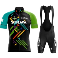 strava new 2022 men cycling jersey summer short sleeve set maillot 19d bib shorts bicycle clothes sportwear shirt clothing suit