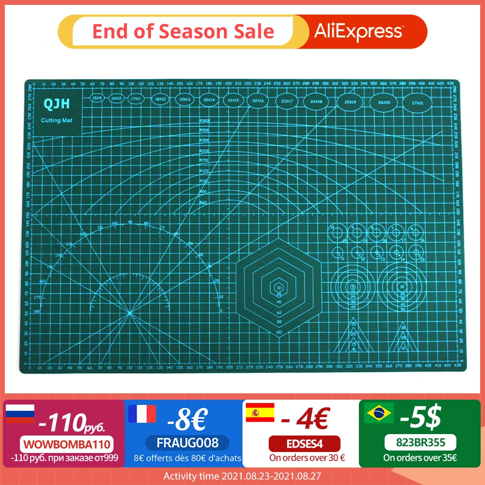 Коврик для резки из ПВХ A3 A2 двухсторонний коврик инструментов|Наборы