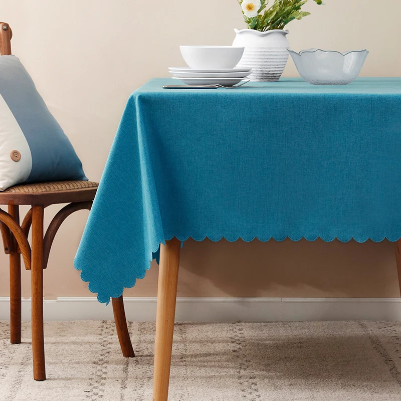 

Table Cloth Art Light Luxury Cotton Linen Nordic Rectangular Household Tea Table Japanese White Simple Modern High-end