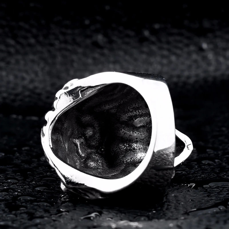 Lots Men's Fashion Stainless Steel Jewelry Cool Animal Lion Head Ring Punk Personality BR8 234 US Size|lion head ring|ring punkfashion rings |