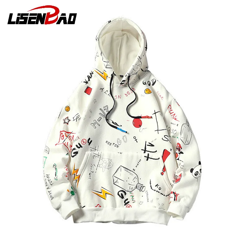 

2019 New Men Cool Mens Hip Hop Hooded Hoodies Japanese Casual Sweatshirts Streetwear Men/Women Pullover Polyester Hoodie 19181
