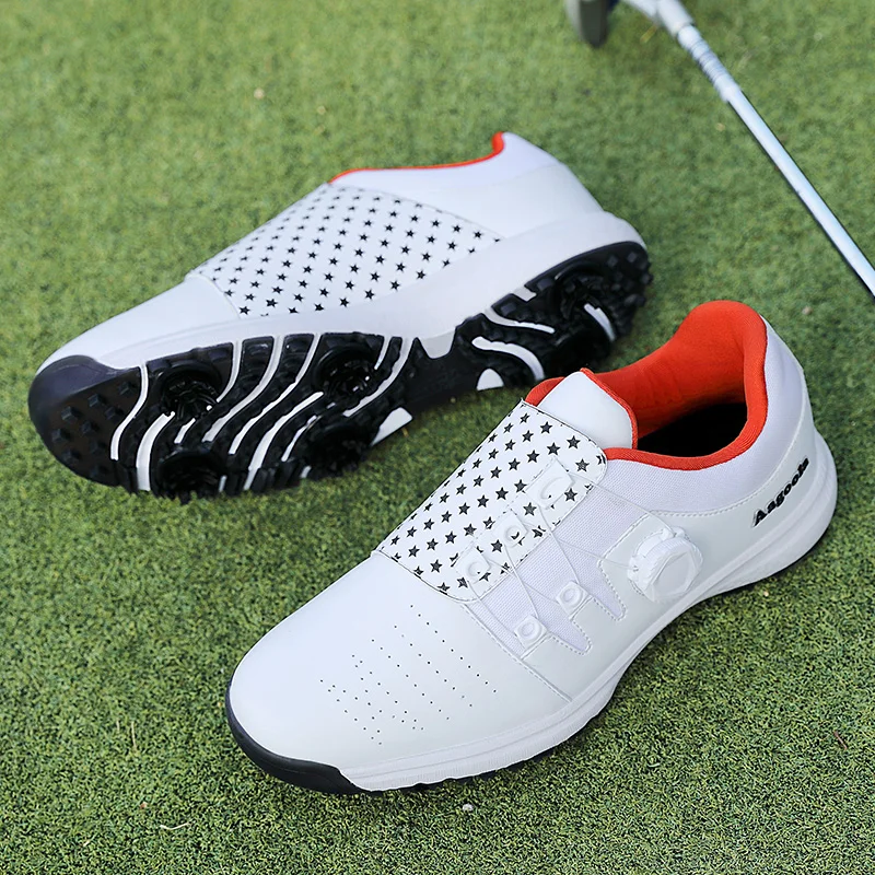 2021 Spring New High Quality Golf Coach Shoes Men's Turnbuckle White Waterproof Golf Sneakers Men's Golf Sneakers Size 39-47