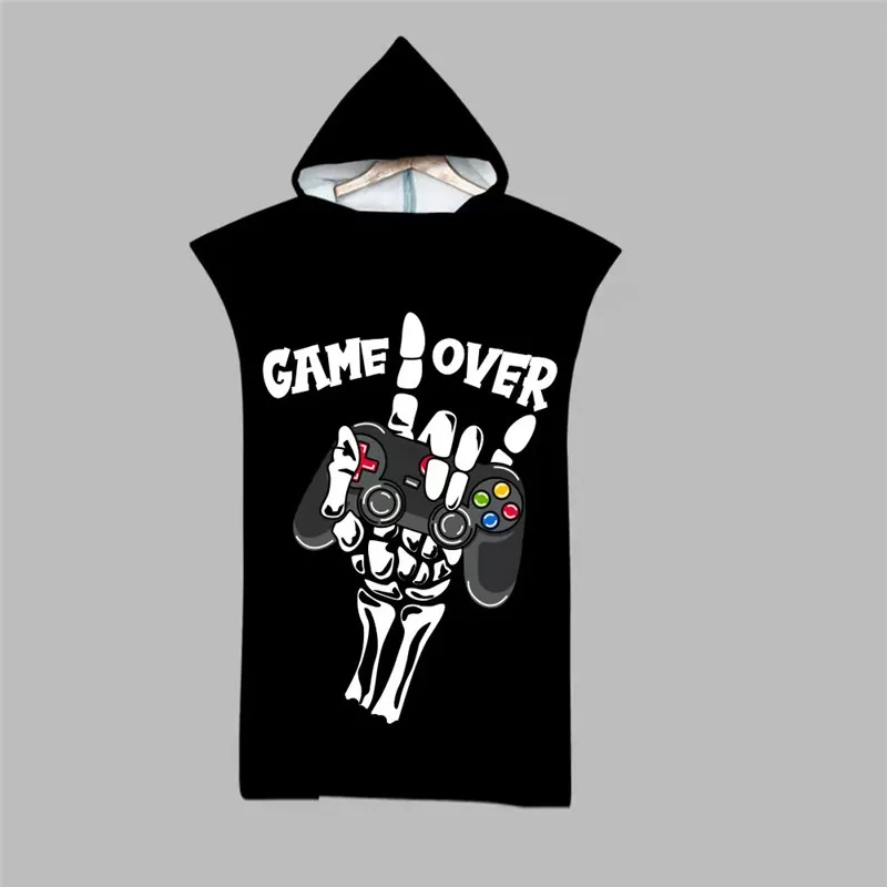 Летнее праздничное банное пляжное полотенце с капюшоном сменный халат из