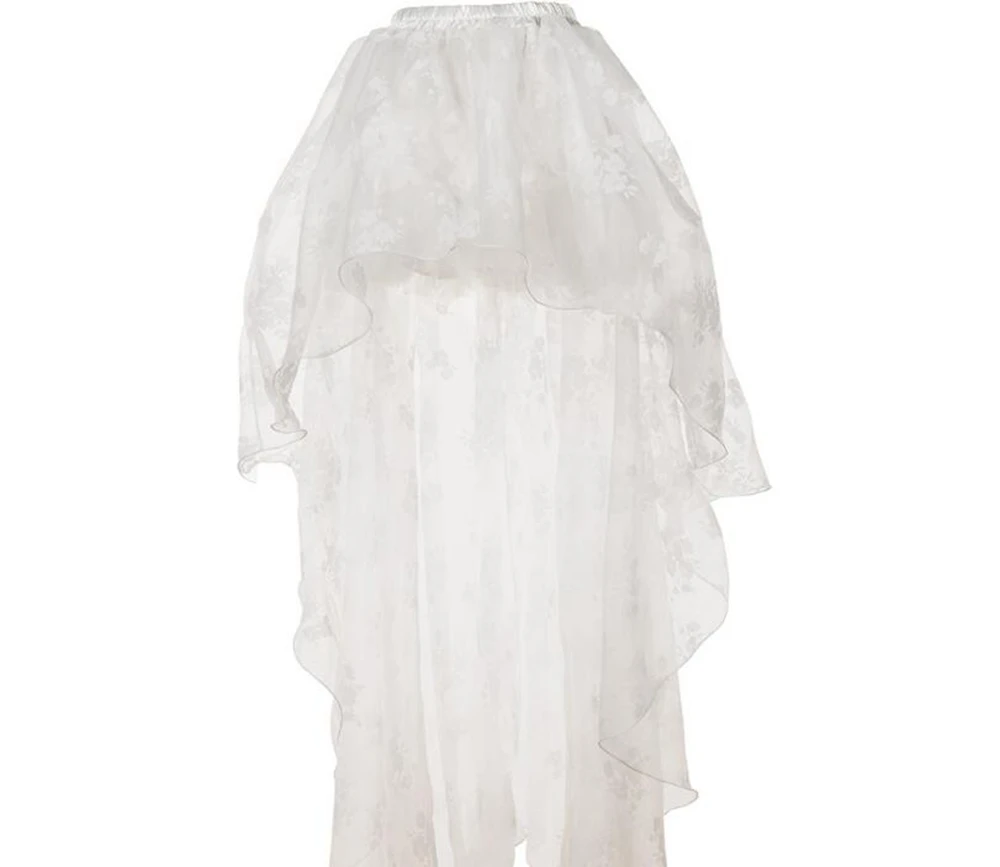 Женские эластичные юбки в стиле стимпанк тюлевые сетчатые кружевные готические