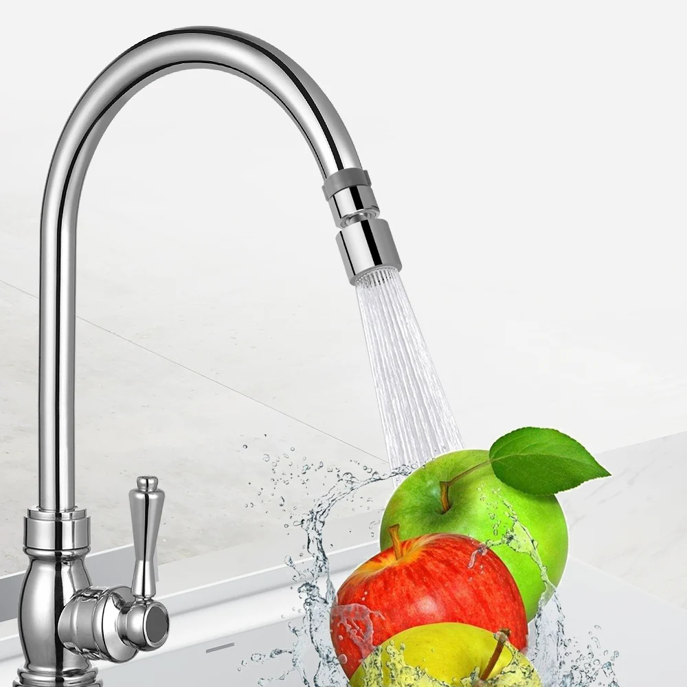 

Faucet Replacement Parts Water Saving Filter 360-Degree Kitchen Faucet Aerator 2-Flow Splash-proof Water Tap Nozzle Bubbler