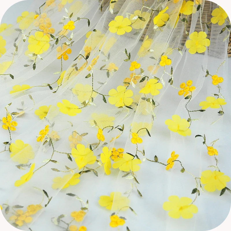 3D красочный Шифоновый Цветок полностью вышитая кружевная ткань сделай сам