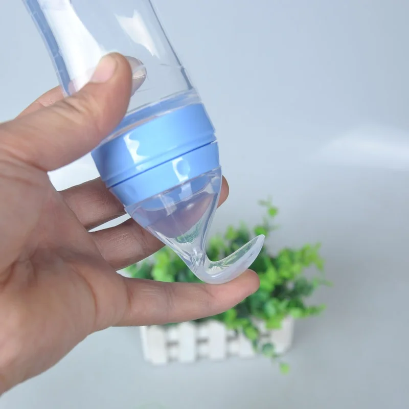 Безопасная силиконовая Детская Бутылочка с ложкой пищевая добавка рисовые