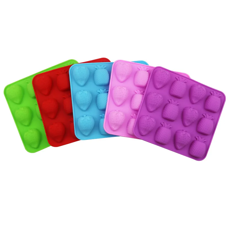 12 шт. силиконовая форма для торта в виде клубники ананаса шоколада льда сетки