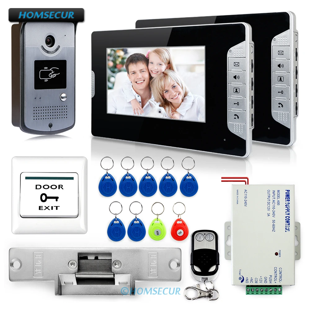 HOMSECUR 7 &quotвидео телефон двери внутренной связи Системы запись радиочастотные