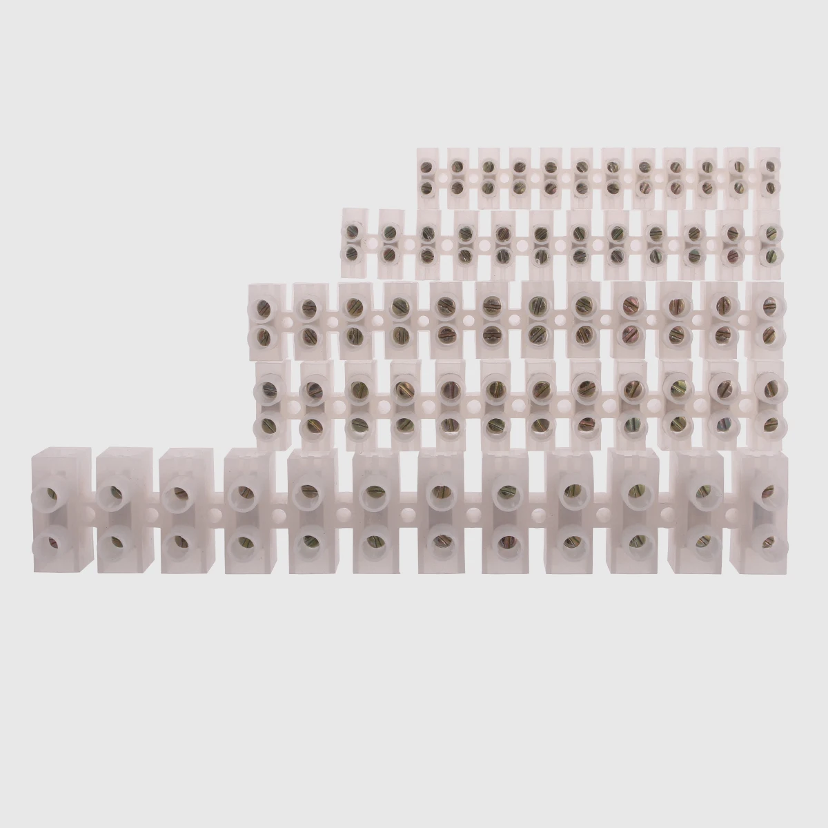 Двойная строка дорожка 12 позиции Пластик терминал провода винт Электрический